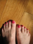 Nancie's toes about to start dancing Nancie's toes about to start dancing