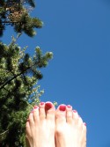 Nancie's toes enjoy the last of the summer sun Nancie's toes enjoy the last of the summer sun